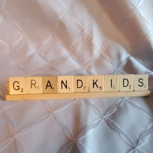 HANDCRAFTED Scrabble Tile Rack  "GRANDKIDS"